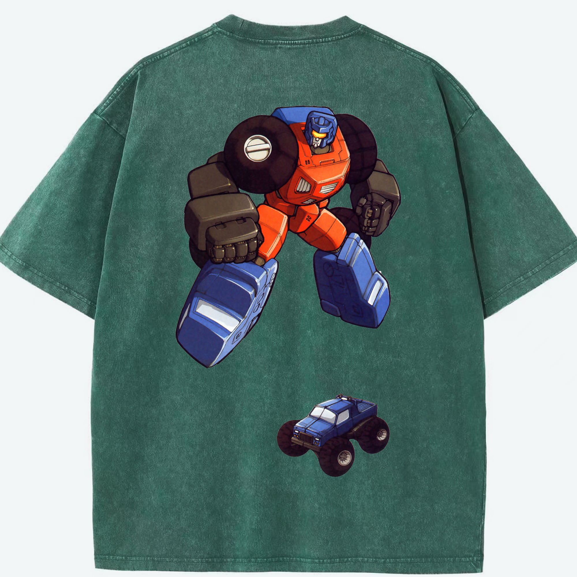 （画像用）  綿100% ヴィンテージ風 半袖Tシャツ（背面プリント）